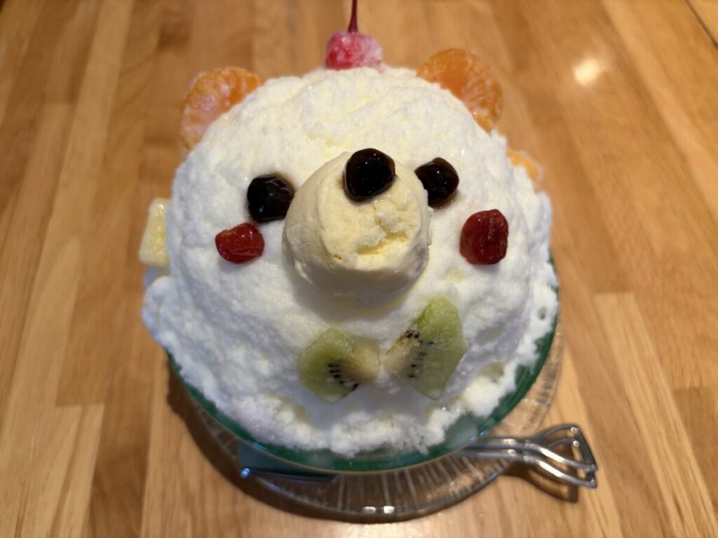 仙巌園茶寮 さりょくま（茶寮の白くま）